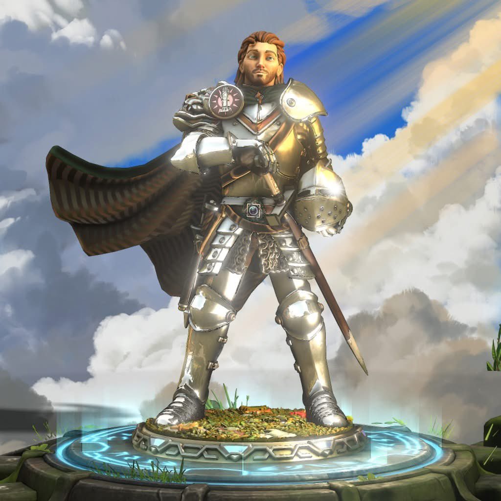 HeroOfTheForge's tweet photo. @HeroForgeMinis The Oath of Devotion Paladin (of Torm)/Battlemaster Fighter, Kaelen Valthorn and his trusty pegasus, Xaridian. https://t.co/HO71hZI6cl