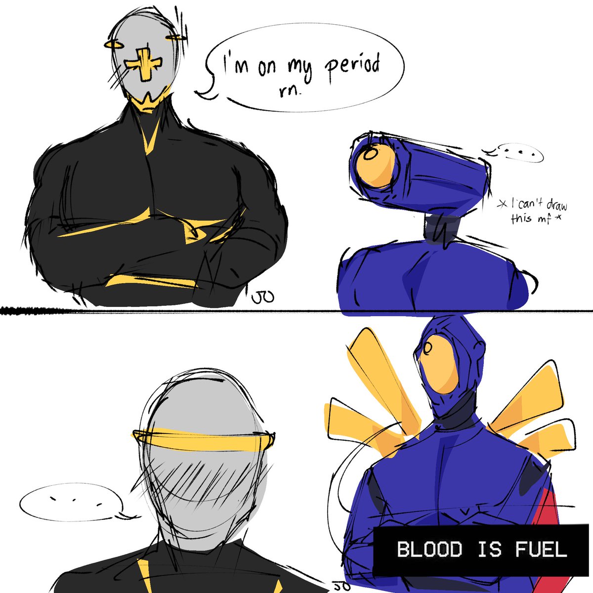 DDISACL's tweet image. This trend but Ultrakill. Ts is rushed af. 

I can't draw V1 sue me.

#Ultrakill #Gabriel #V1 #Fanart #Idk