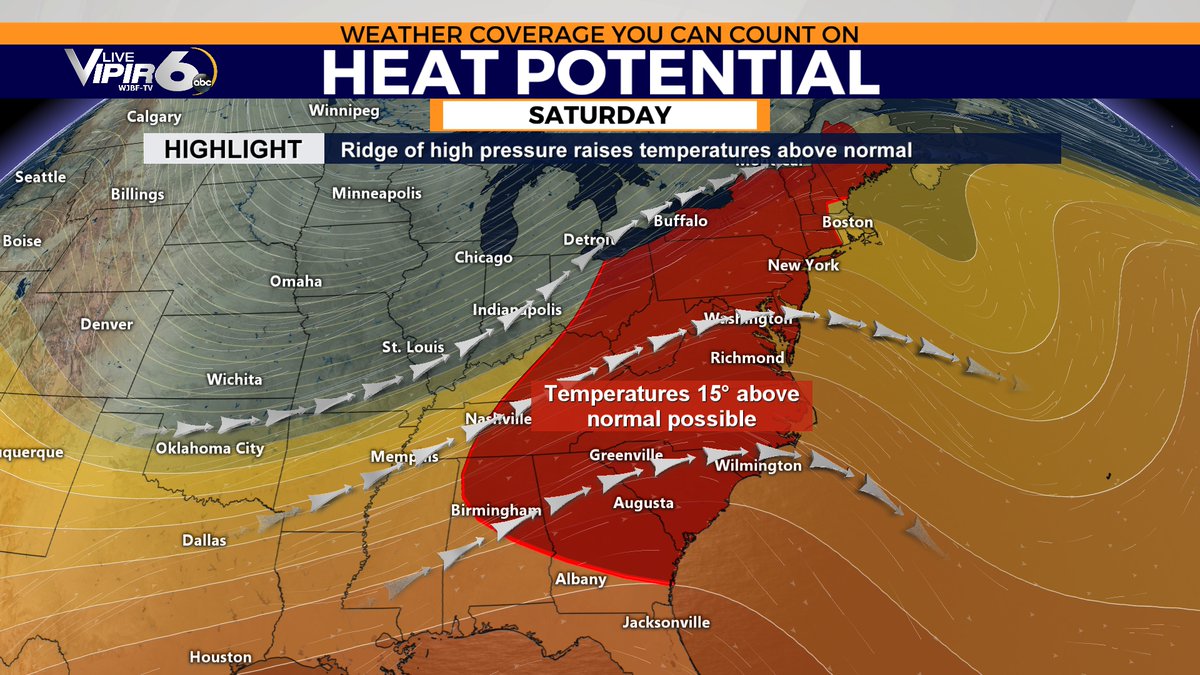 millerhyattwx's tweet image. One more day of this spring heat wave! I am forecasting a high 92 in Augusta on Saturday. This will break the record of 91 degrees set back in 1896. On top of that, the air will remain very dry, keeping fire danger elevated.  #Augusta #gawx #scwx