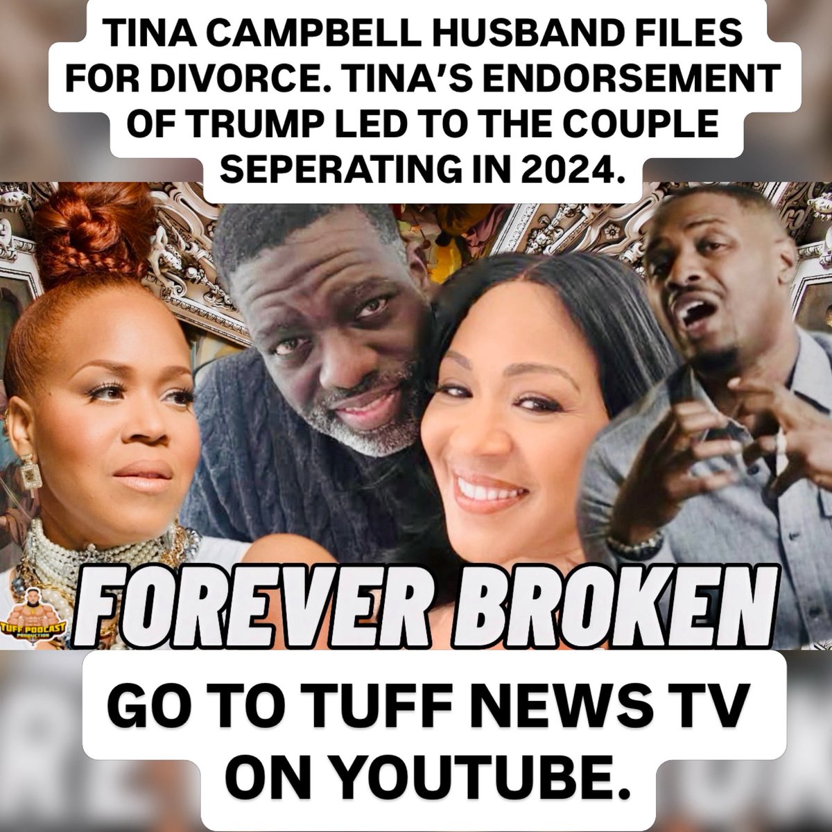 TUFFMANCAVE's tweet image. 👉🏾youtu.be/zwDkgbZVX4s?si…

Tina Campbell was blindsided by her husband filing for divorce after separating in 2024 over Trump+Erica Campbell called out for being messy while making a huge announcement.

#Trending #Viral #Popular #TinaCampbell #TeddyCambell