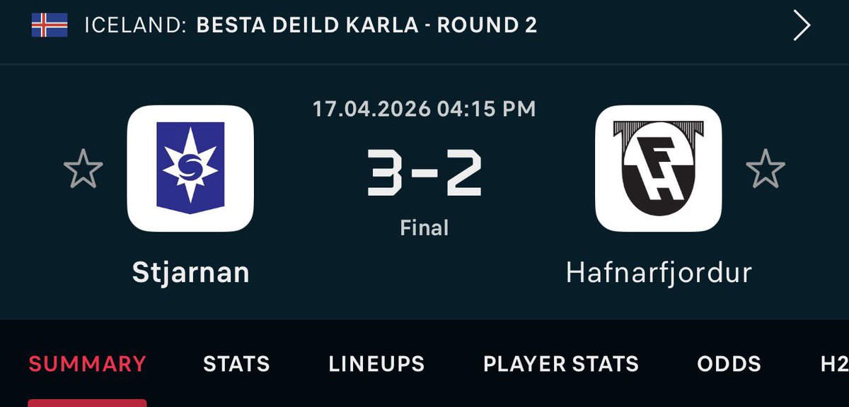 💵Stjarnan ML+100✅

Stjarnan steal the lead late in the game to cash the bet.

Tap the ❤️ if you CASHED!!!
#GamblingX|#soccer|#GamblingTwitter|#futbol #DontPAYforPICK