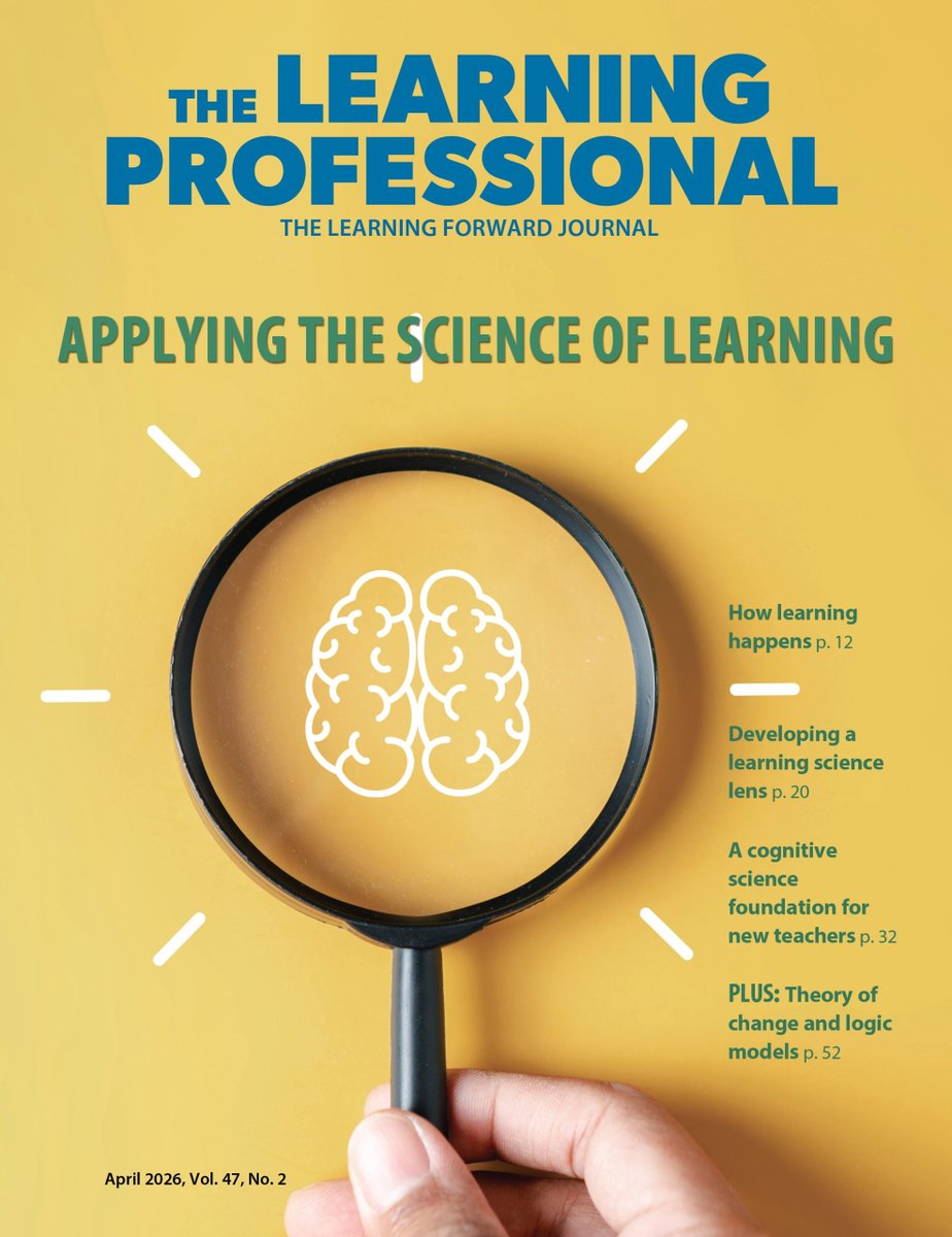 MJMA_Ed's tweet image. This month's issue of The Learning Professional from @LearningForward is an incredible dive into the #scienceoflearning.  Honored that my article on how school leaders can support their schools' entry points is a part of the issue.

learningforward.org/journal/applyi…