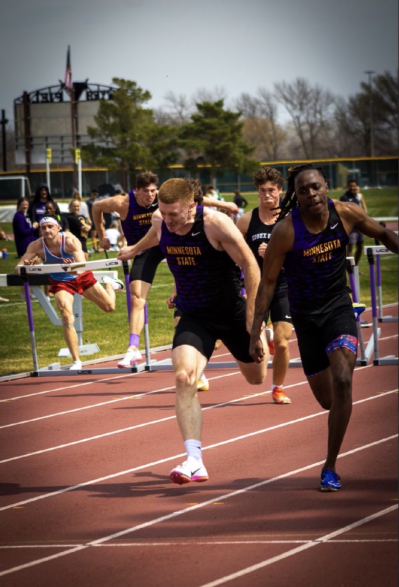 HURDLES. 🎽🥈 Mankato 4/13/26 <a href="/KeatonWattier/">Keaton Wattier</a> <a href="/ChrisParno/">Coach Chris Parno</a> <a href="/MinnStTrackXC/">Minnesota State University T&F/XC</a>