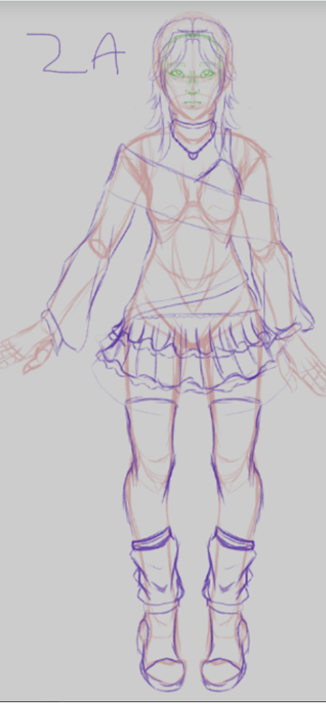 Corruption_Arts's tweet image. In the last round of votes I took the top 3 options of both hair and clothing and made 9 options matching each hair with each outfit since its one thing to see the hair and outfit isolated, its another to see how they look together
hair 2 with outfit 1
#characterdesign