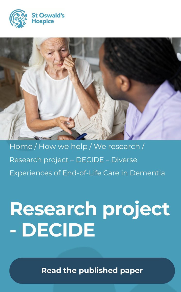APMJuniors's tweet photo. Another great talk from PCC was from Dr Felicity Dewhurst who led the DECIDE project from St Oswald’s Hospice, exploring the experiences of end of life care in people with dementia.

Continued in comments… https://t.co/zaoTmcytGU