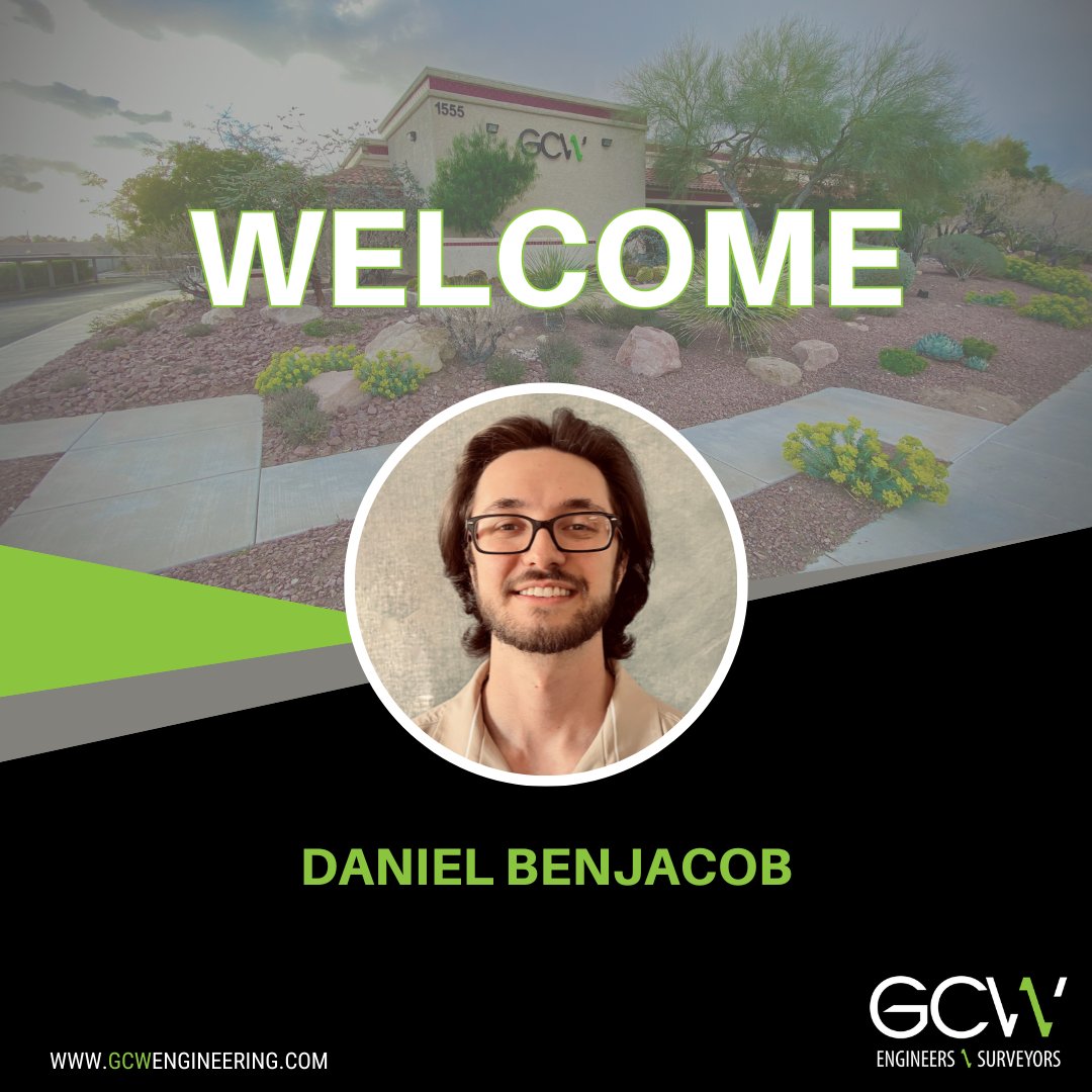 GCW_Eng's tweet image. Please join us in welcoming Daniel Benjacob to GCW as a CAD Technician in our Airport/Summerlin division! Welcome to the team, Daniel! #lifeatGCW #newfaces #civilengineering