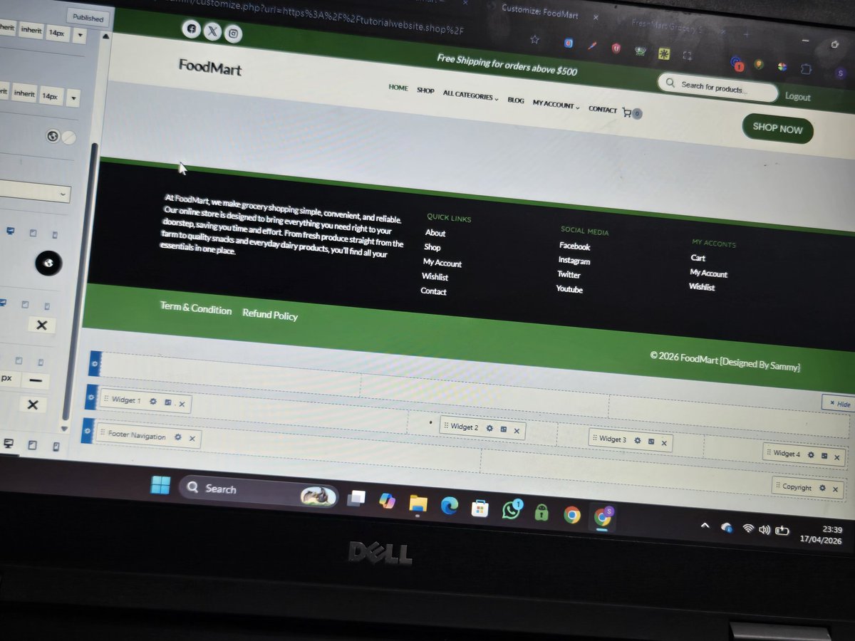 sammydigits's tweet image. Still working on the grocery store websites, I should be done before or on Sunday