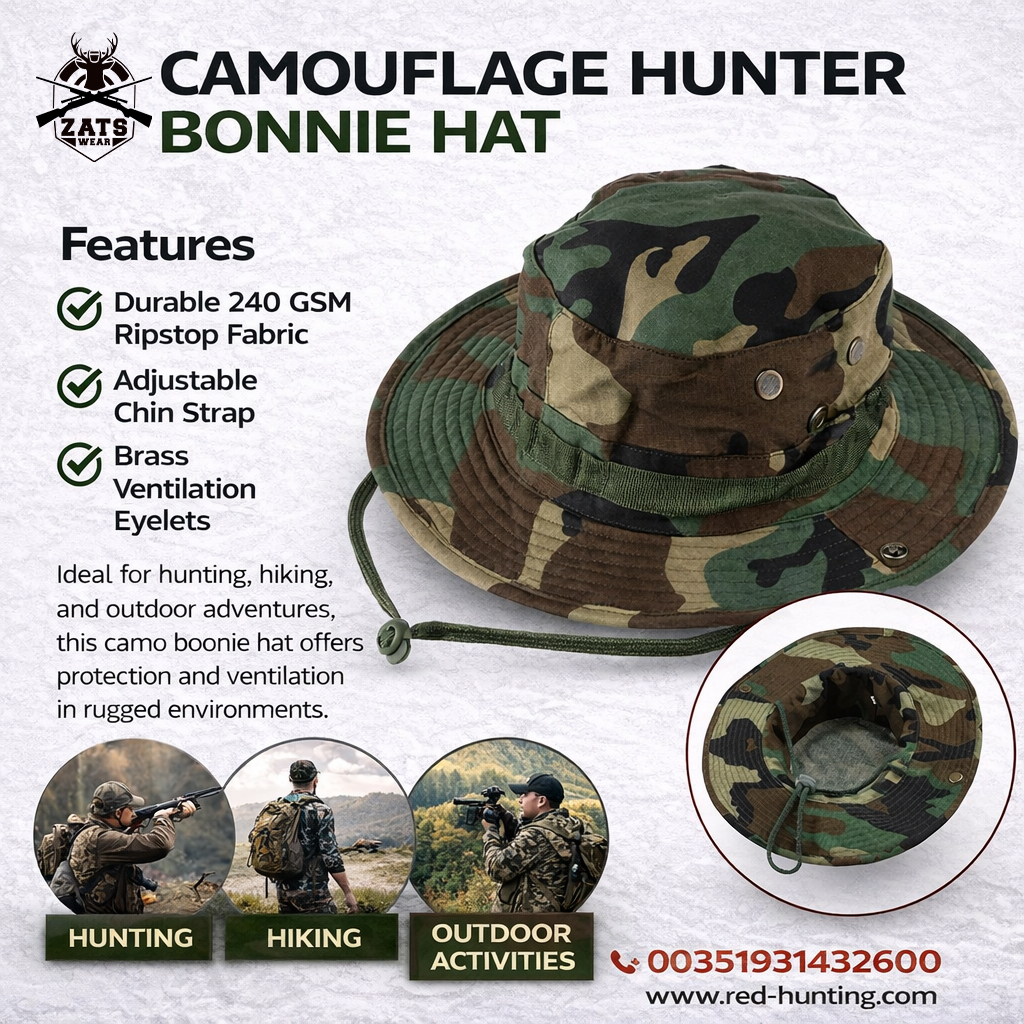 ZatsWear's tweet image. Stay hidden &amp;amp; protected 🎯
Camouflage Bonnie Hat for hunting &amp;amp; outdoor use.
Durable ✔ Breathable ✔ Adjustable ✔

#huntinggear #outdoorlife #camouflage