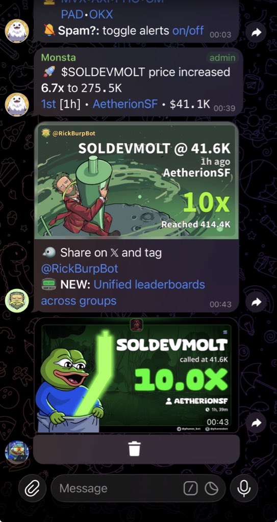 AetherionSF's tweet photo. $SOLDEVMOLT just the beginning don’t fade me ever https://t.co/2MqWGMapNT