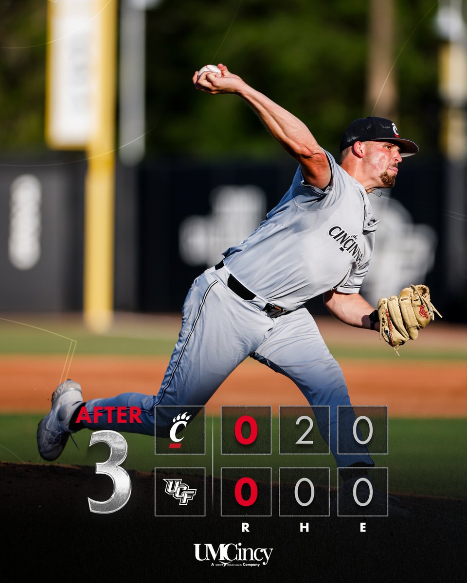 GoBearcatsBASE's tweet image. After three in Orlando. #TenGames