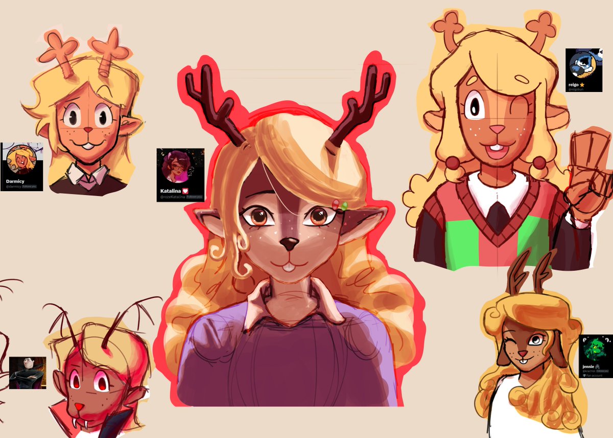 HuneeBruh's tweet photo. Sketch dump of all the Noelle designs I've thefted so far and the people they're from
@darmicy @reigobun @krachial @rozeKatalina https://t.co/zet59EM0gF