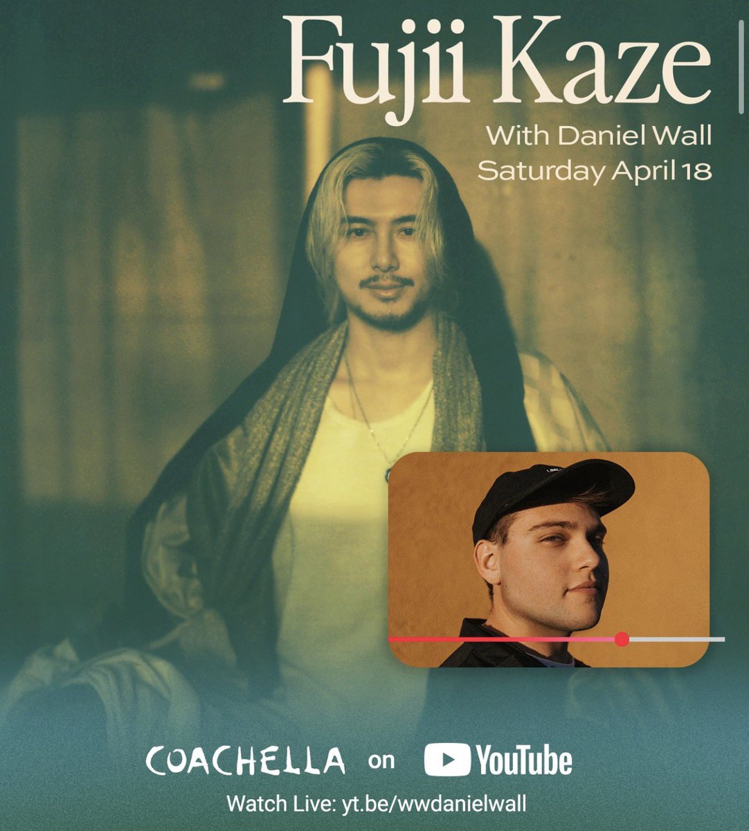 DanielSWall's tweet image. CALLING ALL KAZETARIANS!!!

YouTube is the only place to watch Coachella live, and tomorrow we’re watching Fujii Kaze together as it happens. 

Watch With Me from home as Kaze puts on a performance none of us will forget! @fujiikazestaff @YouTube @coachella #sponsored