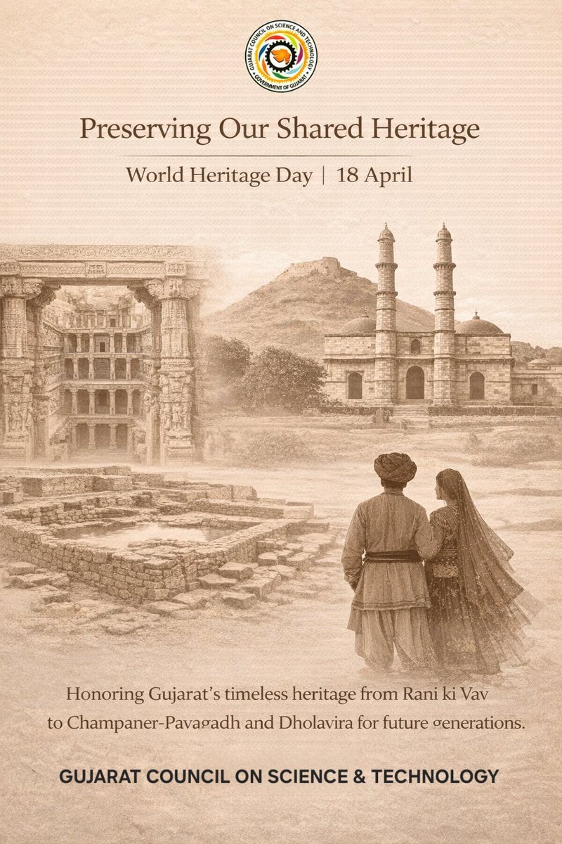 narottamsahoo's tweet image. On #WorldHeritageDay, observed every 18 April since its establishment by #UNESCO in 1982 and championed globally by #ICOMOS, we celebrate the spirit of “Complex Pasts: Diverse Futures.”

From the timeless depths of #RanikiVav to the living legacy of #Dholavira and the historic