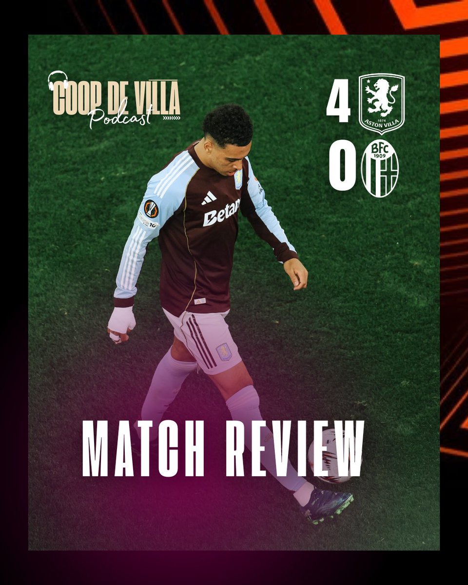 CoopDeVilla_'s tweet image. Villa at their best. 🔥

4-0, total control, Watkins hits 100, and we’re into the Europa League semi-finals. Different level. 💜💙

🎙️ Full match review podcast out now on YouTube &amp;amp; Spotify — don’t miss it!

#AVFC #UTV