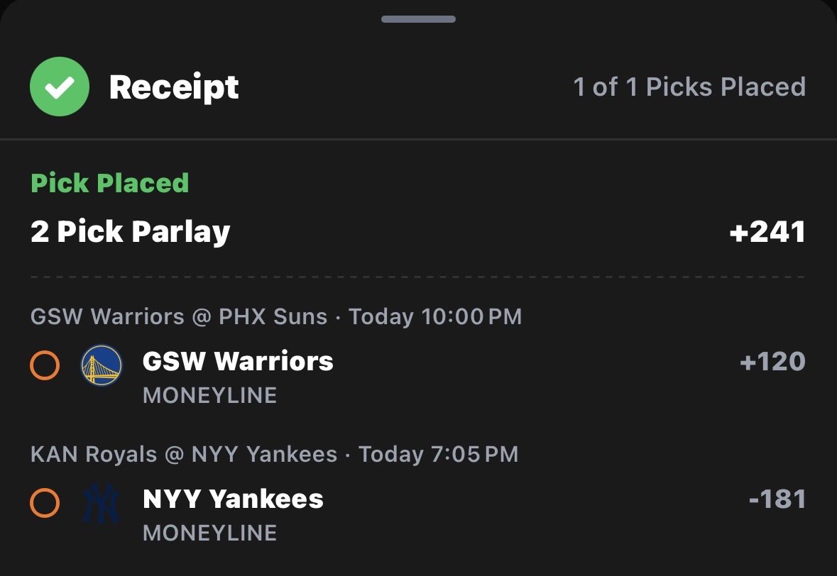Mix parlay 🏀 ⚾️🔥 #Gambling𝕏