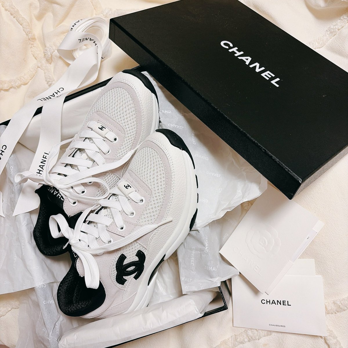 yuuuuu0203's tweet image. #chanel #chanelshoes #スニーカー