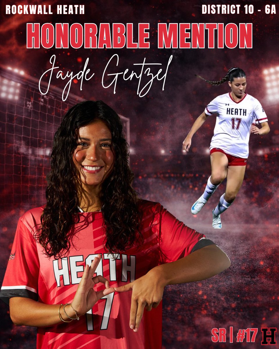 SoccerHeath's tweet photo. DISTRICT 10-6A - HONORABLE MENTION

Congratulations Sydney Warner, Jayde Gentzel, and Zoey Perez👏 https://t.co/6aBgC3x1BU