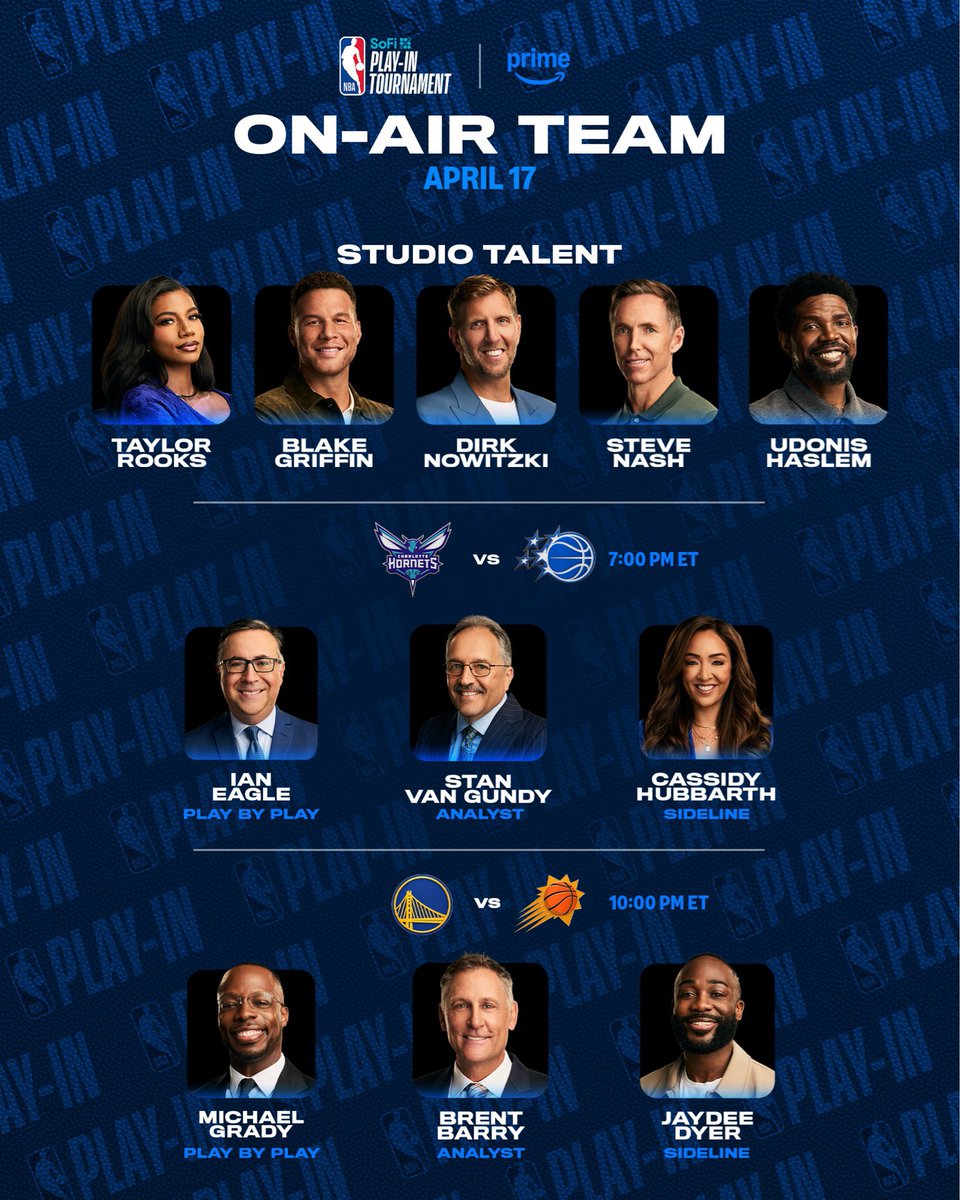 therealBeede's tweet image. A reminder that tonight’s #Magic vs. Hornets play-in game is exclusively on Amazon’s Prime Video. Ian Eagle will be on the call with Stan Van Gundy and sideline reporter Cassidy Hubbarth.

The game can also be heard on @969gameon.