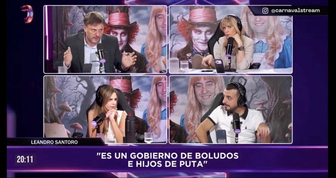 🚨 EXPLOTÓ SANTORO 🚨
"SON UNOS BOLUDOS E HIJOS DE PUTA"