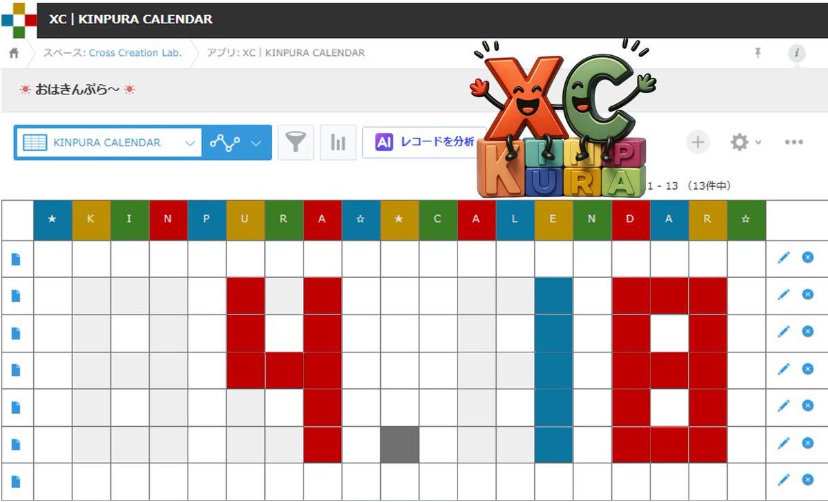 kintoneで笑顔をつくる仕組みをつくる @Cross Creation Lab. tweet media