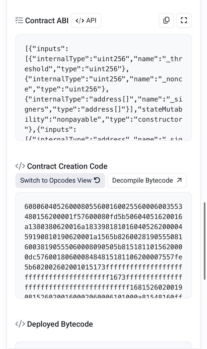 HereWeGrooow's tweet image. $wLUNA

isSigner(address) checks if a wallet is allowed. addSigner/removeSigner changes the signer set. verify(signature[]) confirms valid signatures meet threshold before execution. Control depends on whoever holds enough signer keys, not one person or company. Mirror 🪞

#LUNC