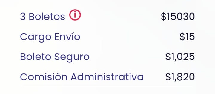 RitaH3194's tweet photo. @Profeco tengo una duda ...
si el anuncio de precios de boletos dice *precios incluyen cargos por servicios* y a la hora de comprar tengo un cargo adicional por "Comisión Administrativa" ¿que procede? https://t.co/M2Qb9Urdvr