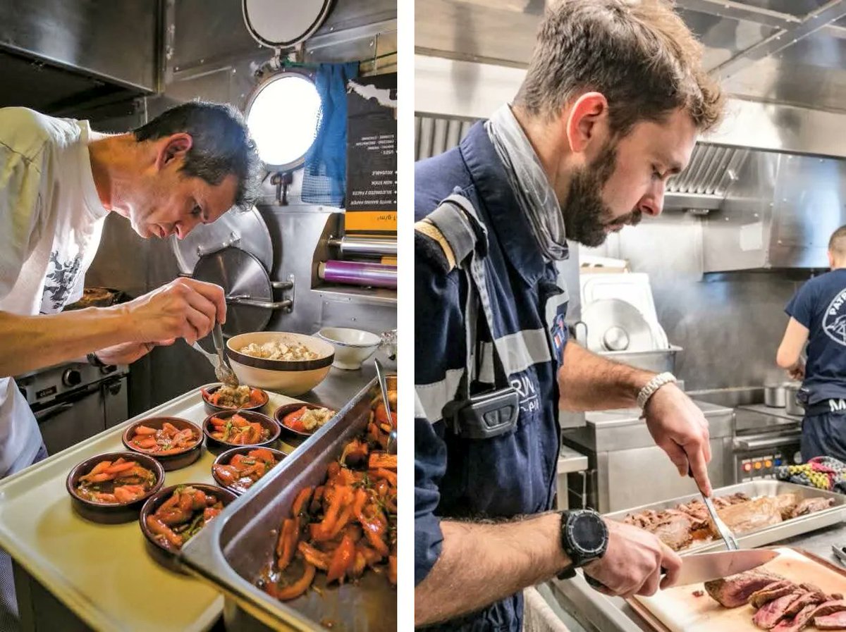 SylvainN11's tweet image. Superbe souvenir des repas à bord du #CDG pour ma part.
La nourriture est la même pour tout le monde à bord.
L’alimentation est un des piliers du moral de l’équipage  : nourrir les corps et les esprits contribue à la réussite des missions 
@MarineNationale
eu.usatoday.com/story/news/pol…
