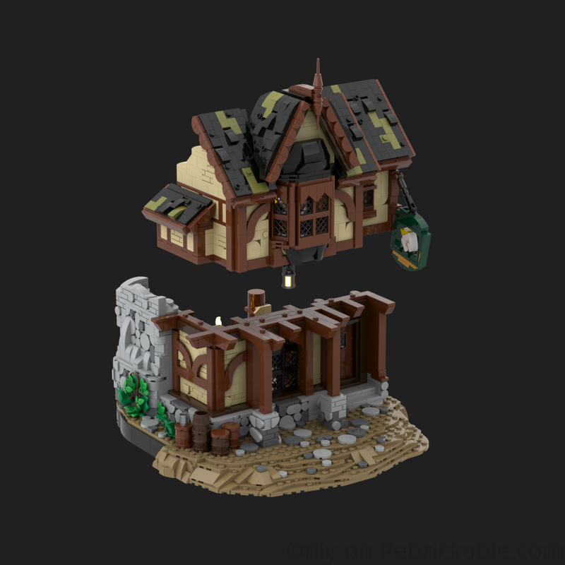 Rebrickable's tweet image. Strider at the Prancing Pony by rebelnili reb.li/m/259267?spot=… #lego #rebrickable #legomoc