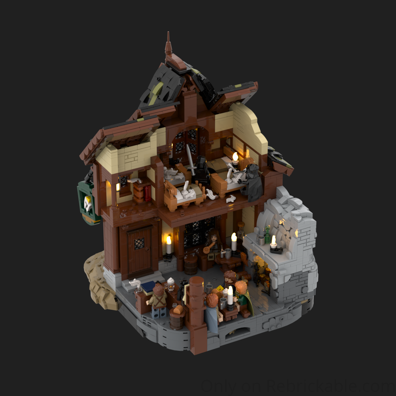 Rebrickable's tweet image. Strider at the Prancing Pony by rebelnili reb.li/m/259267?spot=… #lego #rebrickable #legomoc