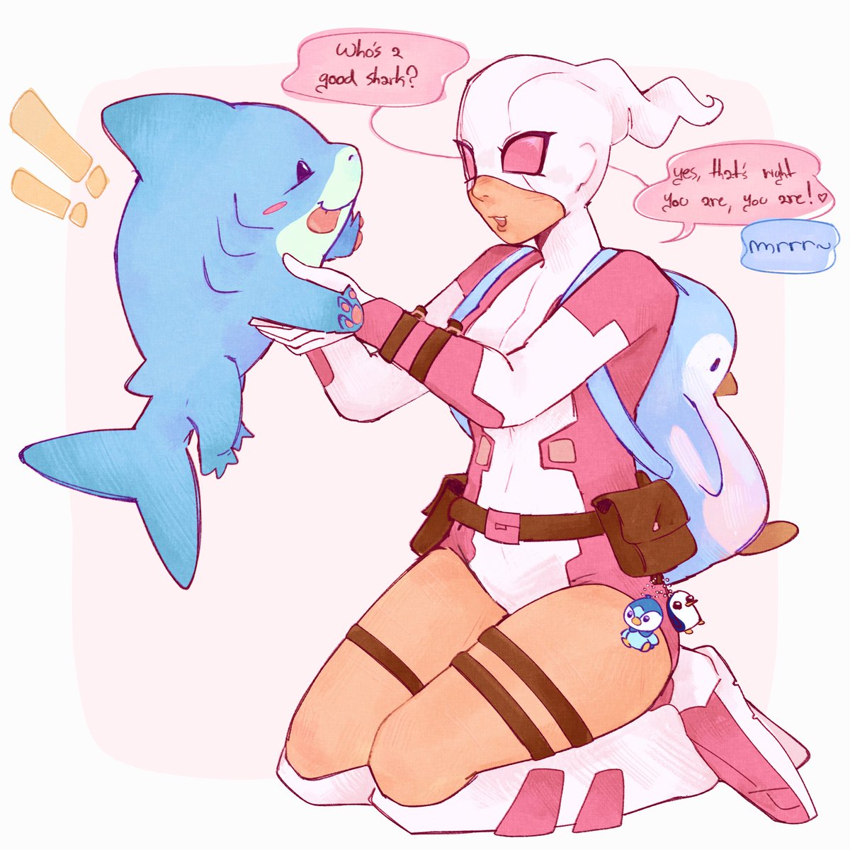 Jeff’s true mom #marvel #gwenpool #jeffthelandshark