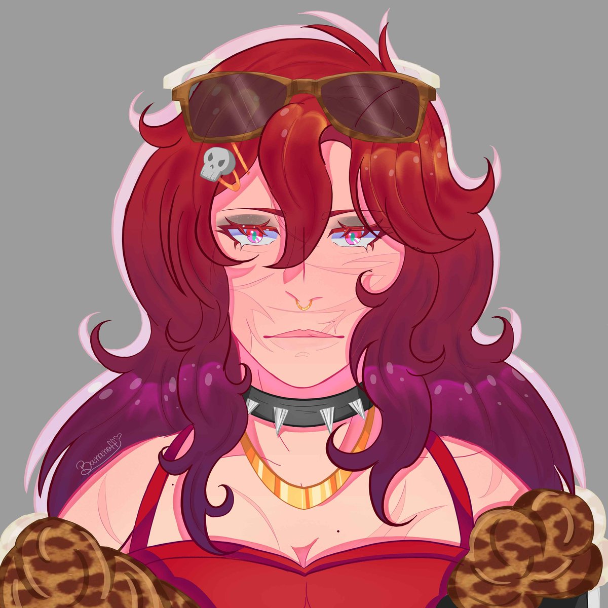 banan0ffi's tweet photo. so, um! everyone please meet Harmonia :) 
she is the Minotauros Specter, one that is very loyal to Hades even before he was reborn within Shun. There's a lot more about her backstory, I'll keep writing about it in this thread :p
🧵 https://t.co/XL5kSpSVVJ