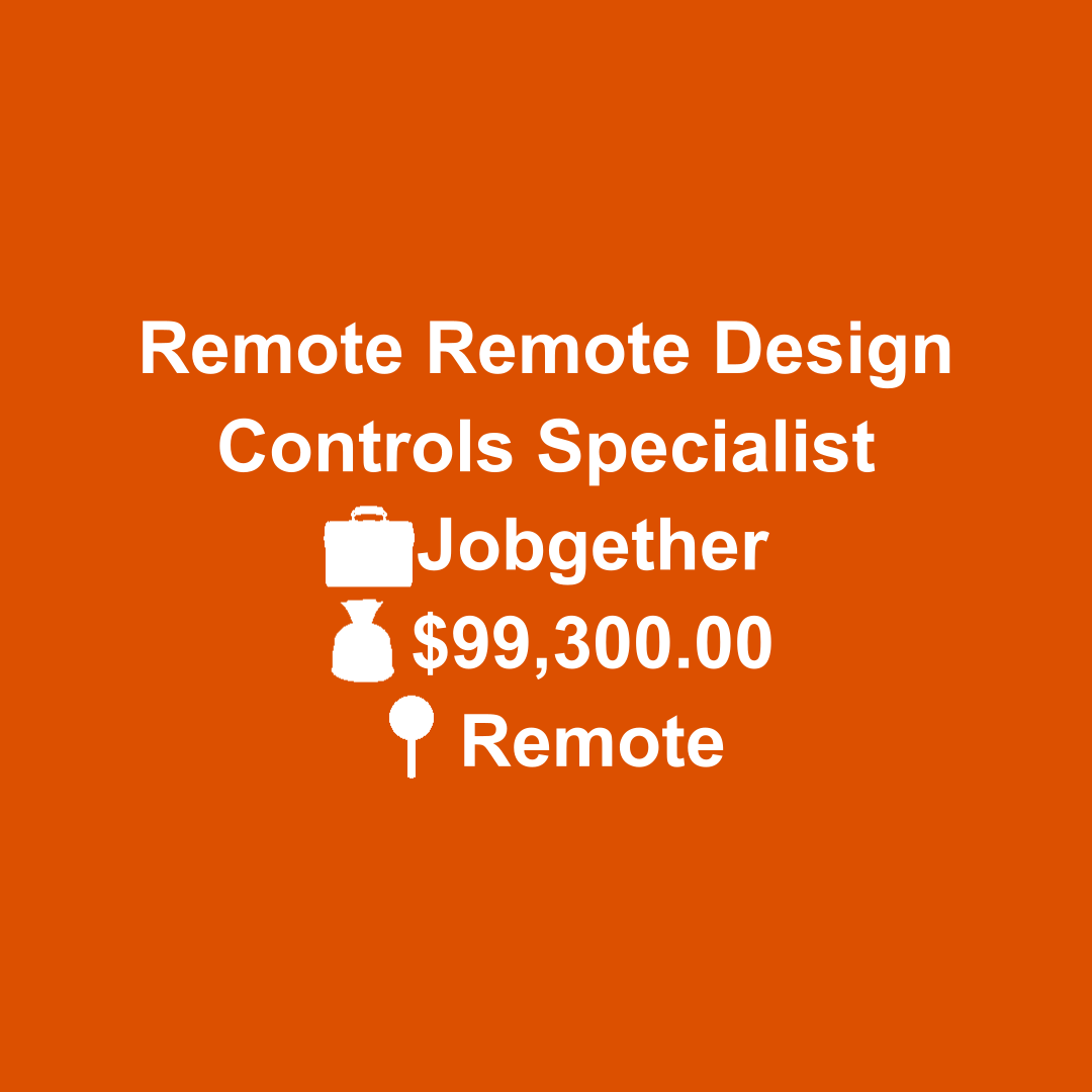 jobfetcher's tweet photo. Are you passionate about ensuring compliance in design control processes? Join Jobgether as a Remote Design Controls Specialist and make an impact! 🚀  
https://t.co/6tYzDmHfM6  
#remotejobs #DesignControls #JobOpportunity #Career #Jobgether https://t.co/VQlRwkIBHi