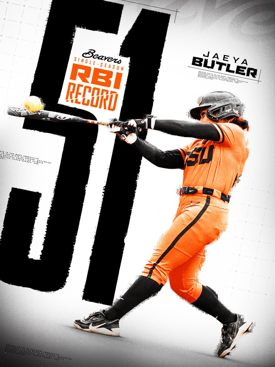 BeaverSoftball's tweet image. With her homer against the Gaels, Jaeya Butler has officially set the program record for RBI in a single season 🤩

#GoBeavs