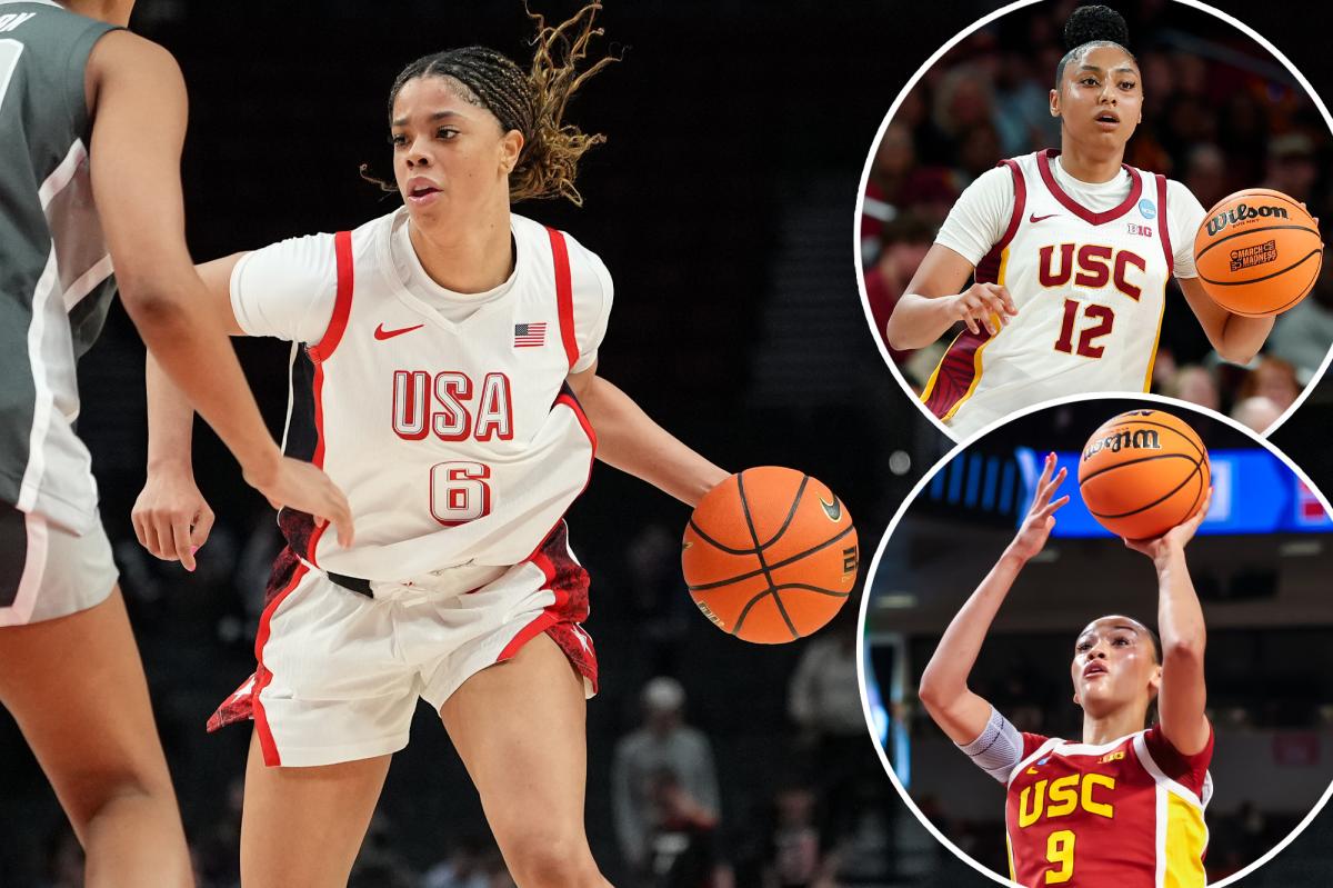 nypost's tweet photo. Saniyah Hall will give USC women's basketball trio of superstars https://t.co/OVtFDb0HnT https://t.co/PtrCWPqC4u