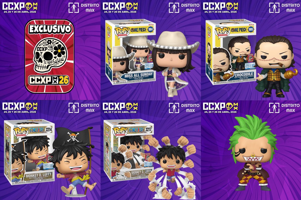 The following One Piece Funko Pop!s will be included as exclusives
