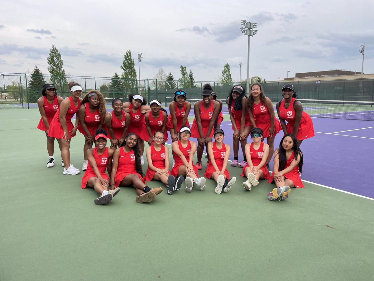PikeTennis's tweet photo. Pike beats conference rival Ben Davis 4-1. Great start to match play this week moving to 2-0. 

Let’s go Red Devils! @PikeHSAthletics https://t.co/TkpjP7vMSJ