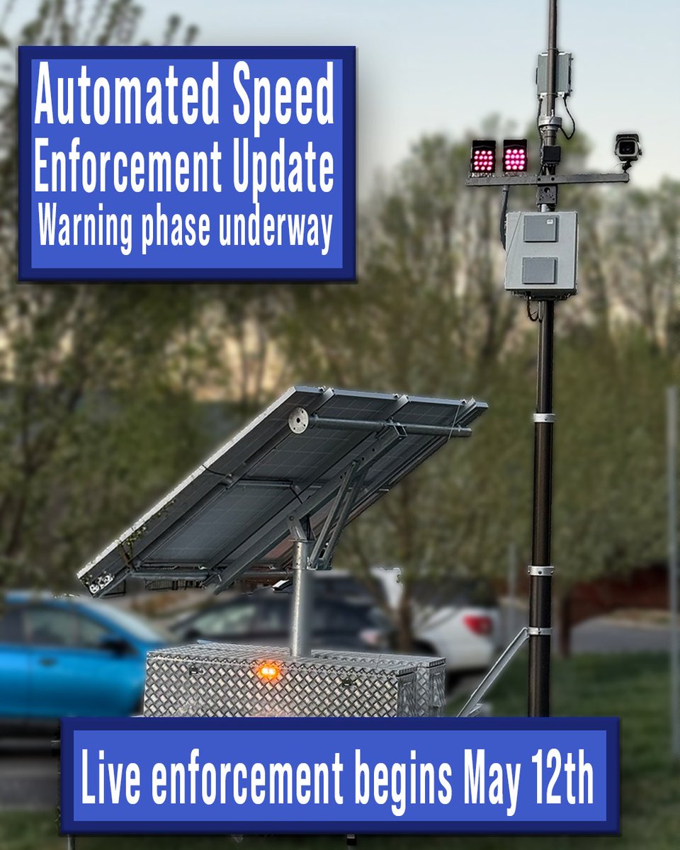 DurangoPolice's tweet photo. Durango Police update on the Automated Speed Enforcement Camera project:
• Warning phase began April 13
• Warnings will be issued for 30 days
• Live enforcement begins May 12
The goal is simple: reduce dangerous speeding and improve safety for drivers, pedestrians, and bicyclists.