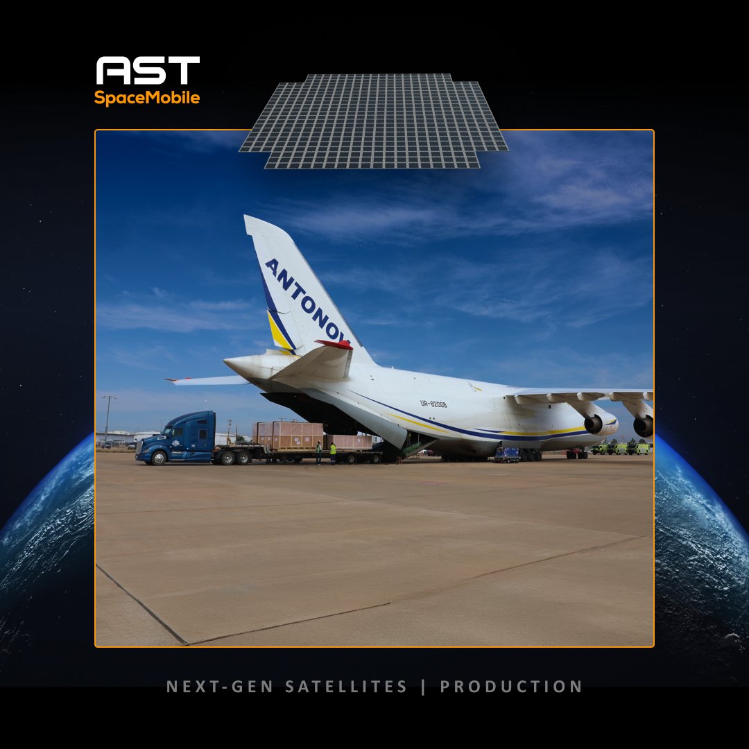 AST_SpaceMobile's tweet image. We are excited for this weekend's launch. Big rocket and the biggest satellite!

BlueBirds 8 - 32 in production in TX, next batch getting ready to ship. More structures arriving by the big Antonov, the next seven did arrive this week.
 
We are accelerating our buildout