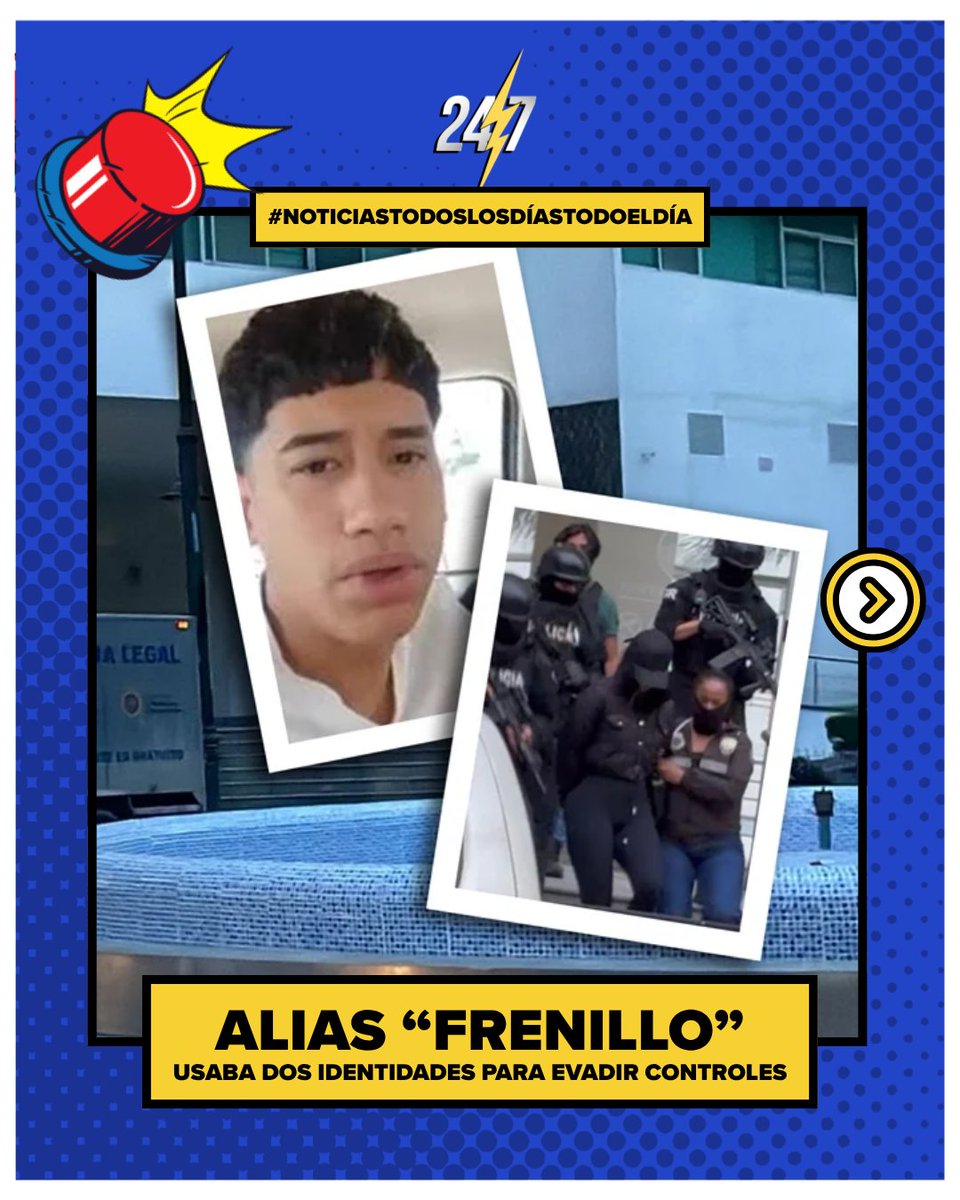 24_7ec's tweet photo. 👤 Alias “Frenillo” usaba dos identidades para evadir controles
🚔 La Policía reveló que Jeremy Joel Zambrano González utilizaba al menos dos cédulas distintas para evitar ser detectado por las autoridades.

🎙️  @Nohaannnn 

#247NoticiasEC #Guayaquil #AliasFrenillo #SeguridadEC #PoliciaEcuador #Investigacion #Delincuencia #NoticiasEcuador #AlertaGYE