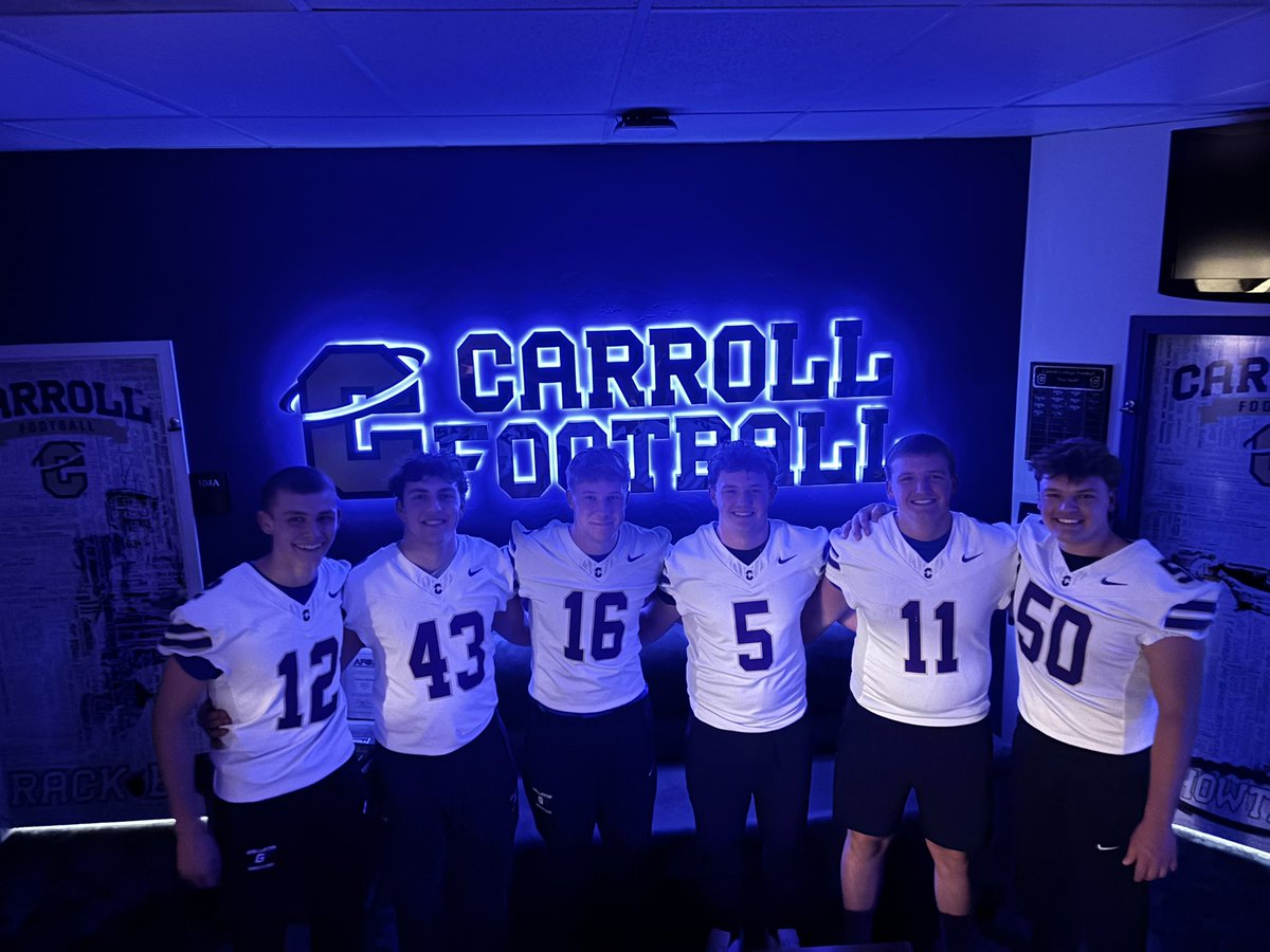 will_ob5's tweet photo. Thanks @Coach_Dunning and @CoachTPurcell for having me out today for a great junior day! Loved learning more about @FootballCarroll! 
@GallatinRaptor https://t.co/v7nsGBu5k8