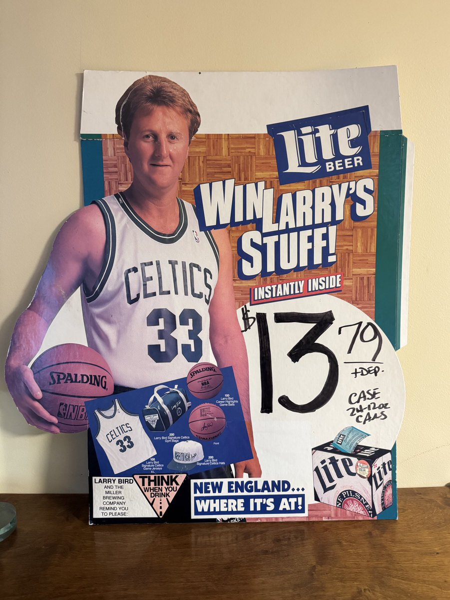 CelticsGRD's tweet photo. Found this old Larry Bird liquor store display sign at a card show today 

Happy to add it to my Celtics collection https://t.co/hsNY608CO0