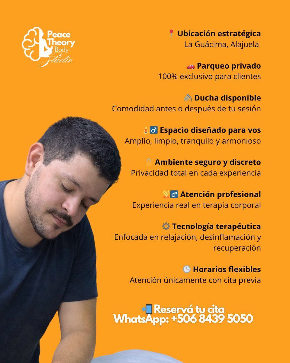 OJMORA16's tweet image. Teoría de la Paz

#TeoriaDeLaPaz #ExperienciaSensorial #BienestarIntegral #MasajeProfesional #RelajacionProfunda #RecuperacionMuscular #Alajuela #LaGuacima #VidaSaludable