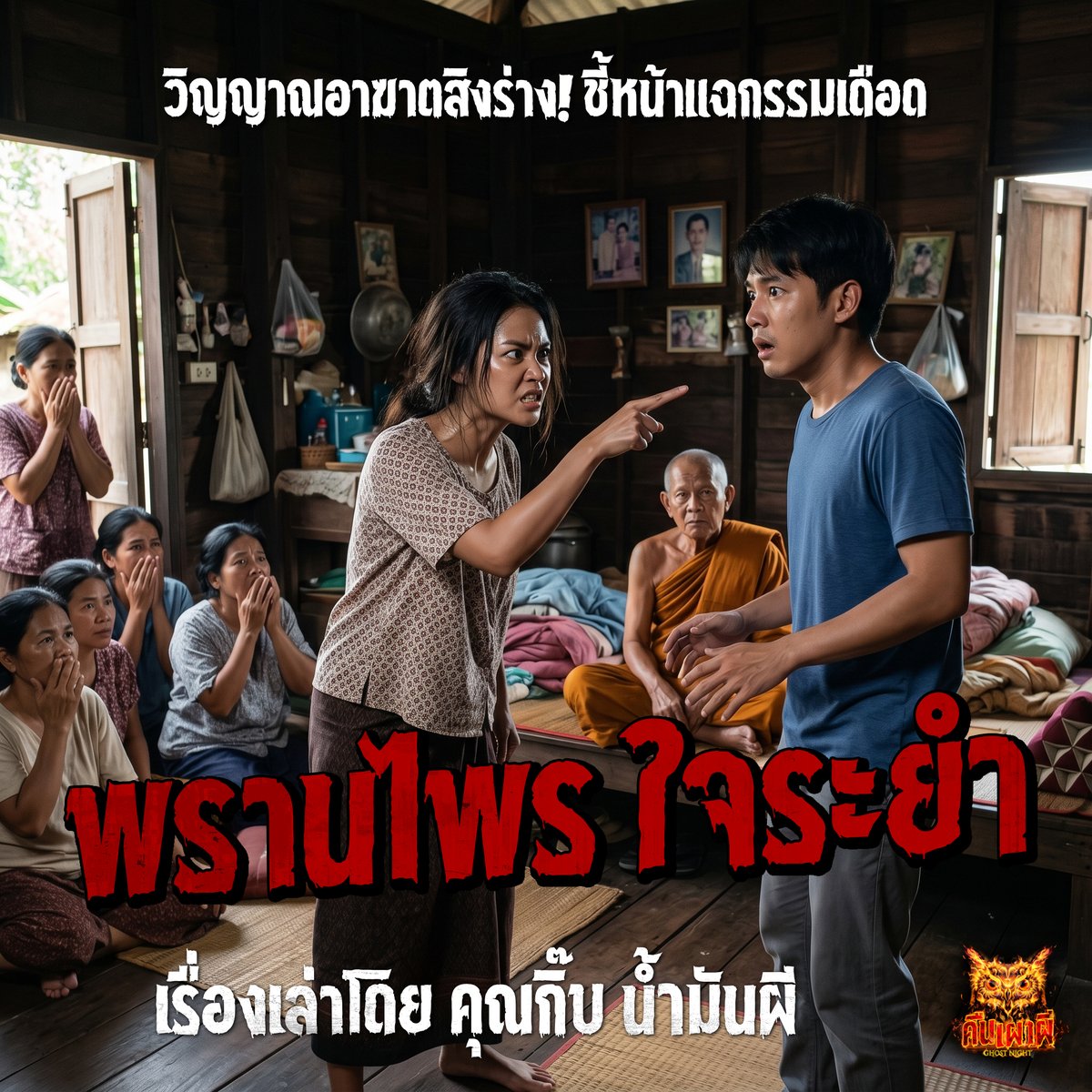 ghostnightCh's tweet photo. https://t.co/Y8T3PGWDNB
พีคมาก! วิญญาณผู้หญิงสิงร่างภรรยาเพื่อน ก้มกราบหลวงพ่อแล้วชี้หน้าด่ากราด แฉความเลวที่ผู้ชายสองคนเคยรุมโทรมเธอ! เวรกรรมติดจรวดชดใช้คืนแบบสยองสุดๆ 💀🔥 
#คืนเผาผี #เล่าเรื่องผี #กรรมตามสนอง #วิญญาณอาฆาต #หลอน https://t.co/zrHdnlHmrt