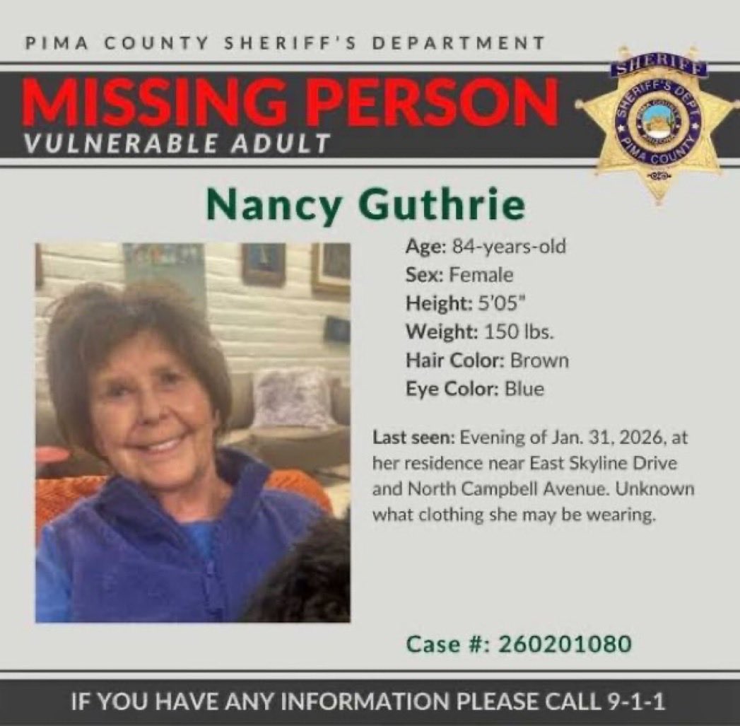 CHDAngelMom's tweet image. #Missing It has been 75 DAYS  since Nancy Guthrie went missing. Please, if anyone knows anything, or may have seen something suspicious please call 

+1 (800) CALL-FBI
+1 (800) 225-5324 

#BringNancyHome #NancyGuthrie #NancyGuthrieMissing #SavannahGuthrie