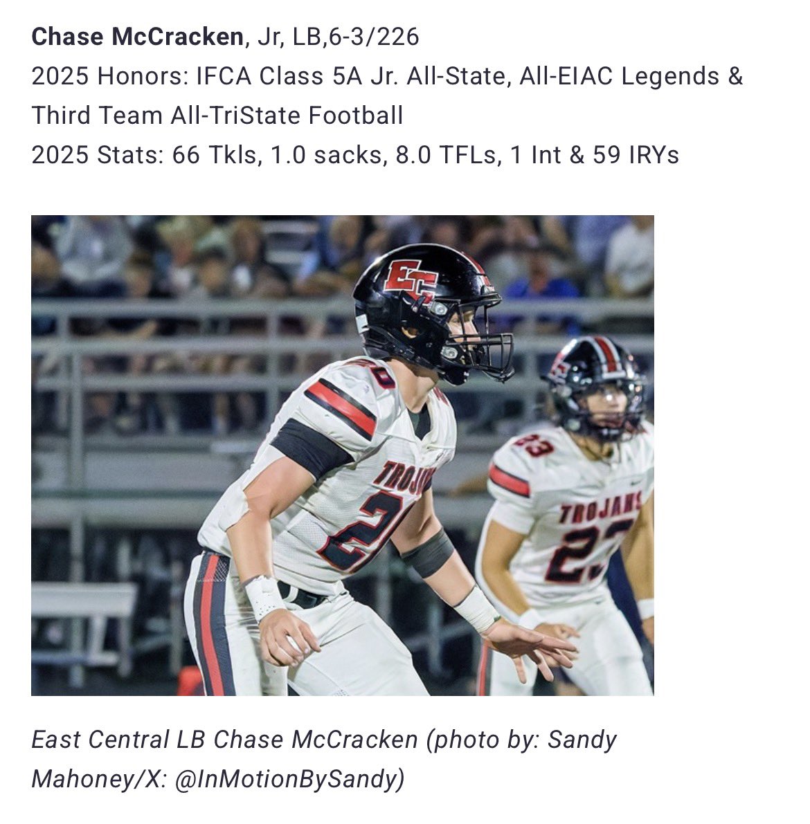 _ChaseMcCracken's tweet photo. Thanks @tsfootball. Looking forward to a huge junior season. 

@Mr_Meiners
@GreerMartini48
@RyanBrowne05
@CoachBrechin
@CoadyKeller1
@CoachTibs
@PeytonNaylon
@Coach_Chaffee
@LoganM_CFB
@Coach_Collett
@CoachSDugan
@Bryan_Ault https://t.co/k331qAlSHo