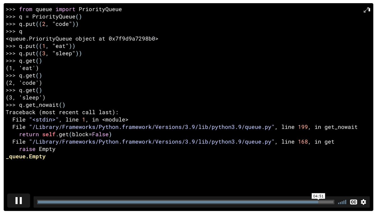 realpython's tweet image. 🐍📺 Stacks and Queues: Selecting the Ideal Data Structure [Video] — realpython.com/courses/stacks…
#python