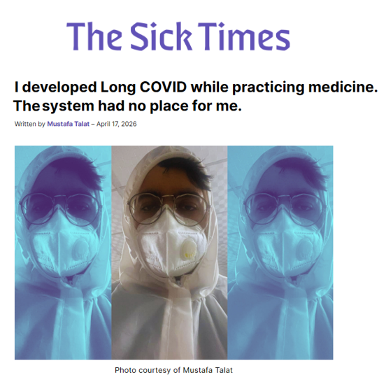 BigBadDenis's tweet photo. I developed Long COVID while practicing medicine. The system had no place for me

"6 years later, COVID-19 continues spreading, killing, and disabling people, but many of my colleagues ignore it. Last December, a colleague said, “We can’t keep doing this. COVID is basically over” https://t.co/0PJgEzXs30