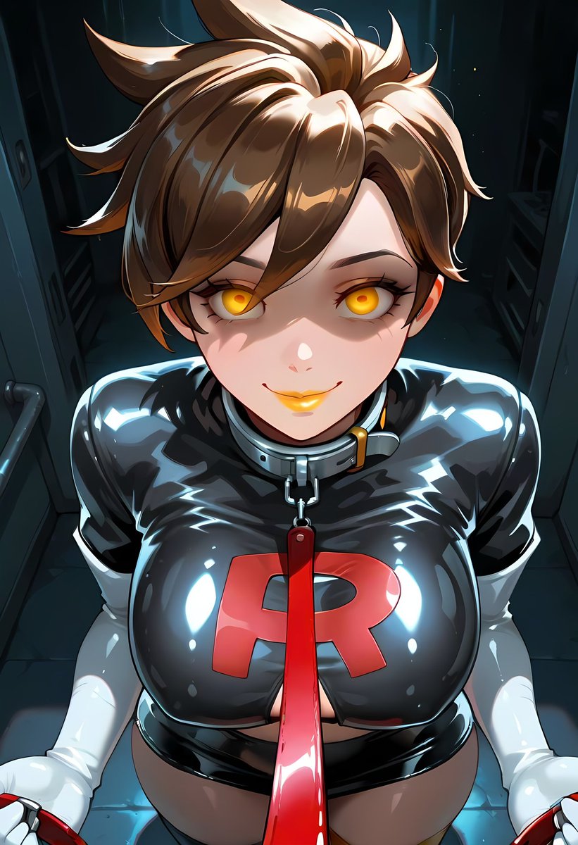 Yellowsli's tweet image. Tracer Rocket 
#tracer #overwatch #teamrocket #pokemon #fanart
