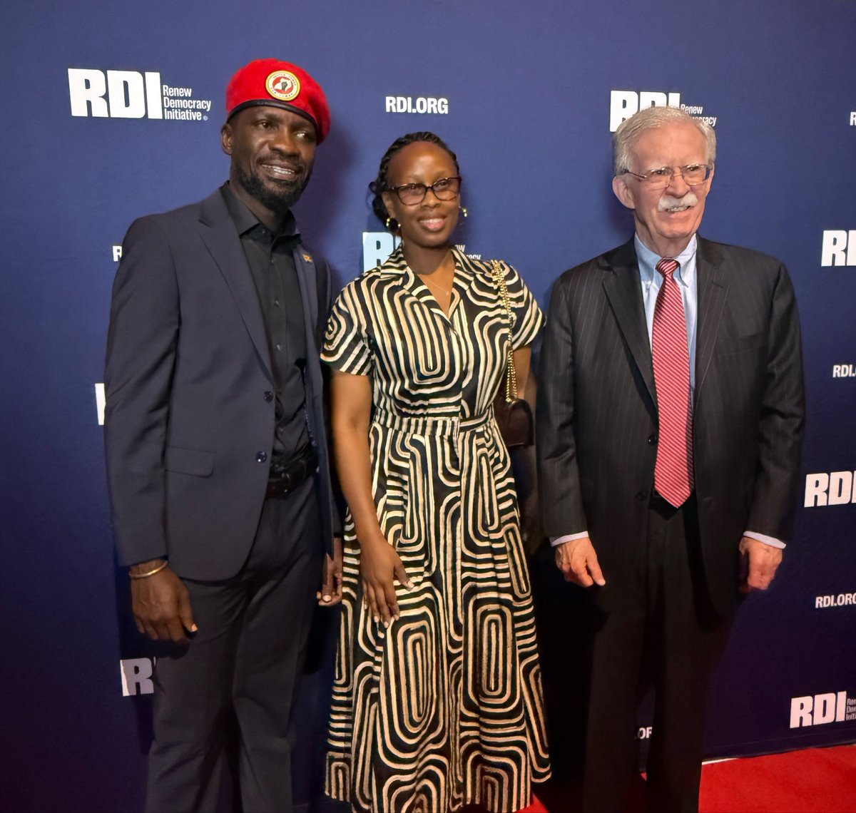 Tonight, Uganda’s exiled former presidential candidate <a href="/HEBobiwine/">BOBI WINE</a> will be honored by the <a href="/Renew_Democracy/">Renew Democracy Initiative</a> alongside Arizona Senator <a href="/SenMarkKelly/">Senator Mark Kelly</a> and Ambassador <a href="/AmbJohnBolton/">John Bolton</a> , President Trump’s former national security adviser, recognizing their roles on the frontlines of the