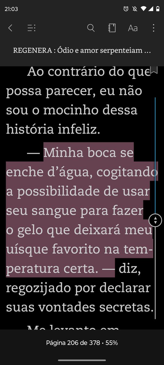 Kiuimm's tweet photo. Meu deus lendo um dark romance que realmente é dark KKKKK
Já li muito dark romance mas nesse eu pensei "meu deus esse cabra é louco mesmo" 
(A pergunta era: quais seus desejos mais sombrios?) https://t.co/NImc1NhIkR
